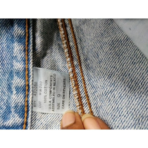 Mudd Cotton Mid Rise Straight Leg Embroidered Fringe Denim Jeans Blue Size 9 - Picture 9 of 14